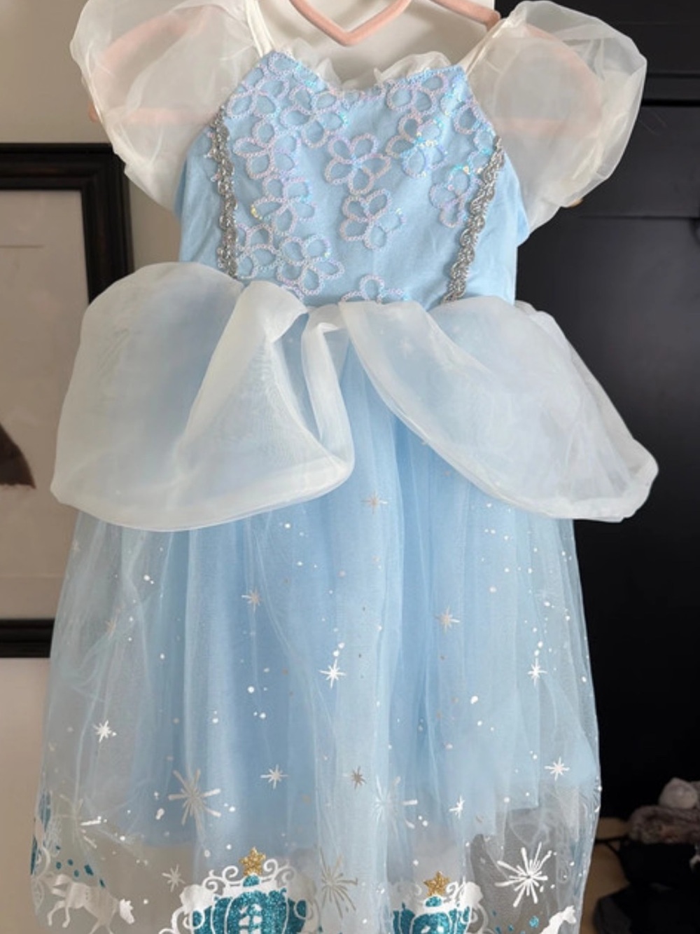 Blue Princess Tulle Kids Costume Dress